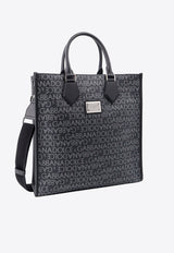 Medium Coated Jacquard Tote Bag