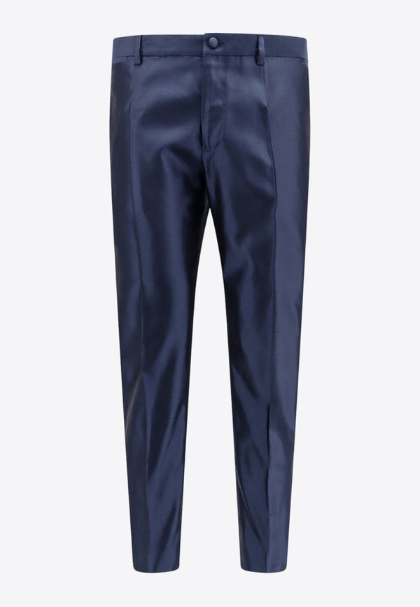 Tapered-Leg Tailored Pants