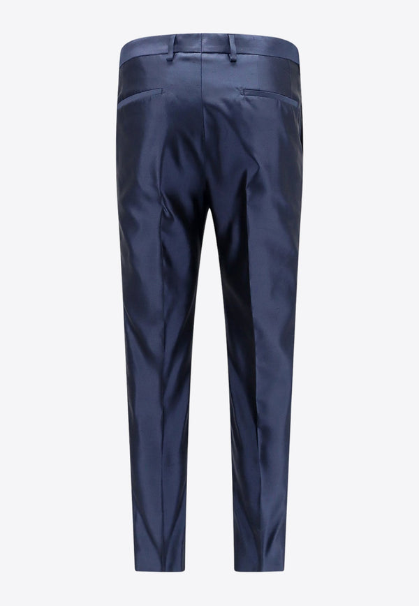 Tapered-Leg Tailored Pants