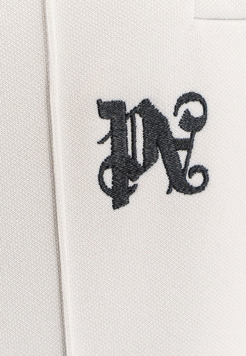 Embroidered Monogram Track Pants