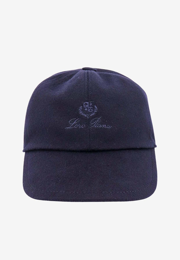 Embroidered Logo Cashmere Cap