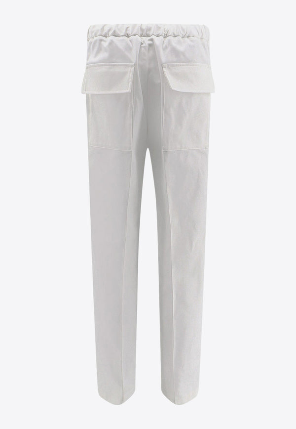 Raised-Seam Straight-Leg Pants