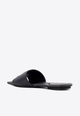 Logo Nappa Leather Flat Sandals