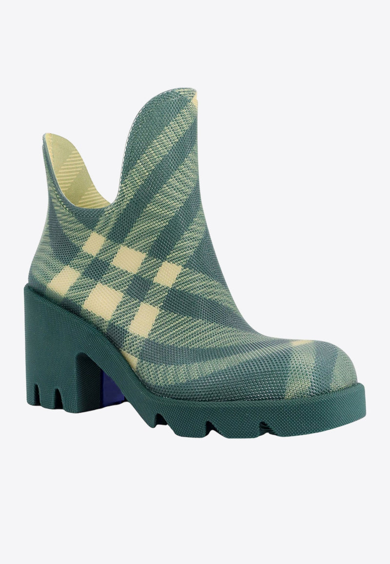 Checked Ankle Lug Boots