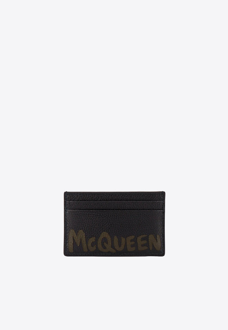 Graffiti Logo Leather Cardholder