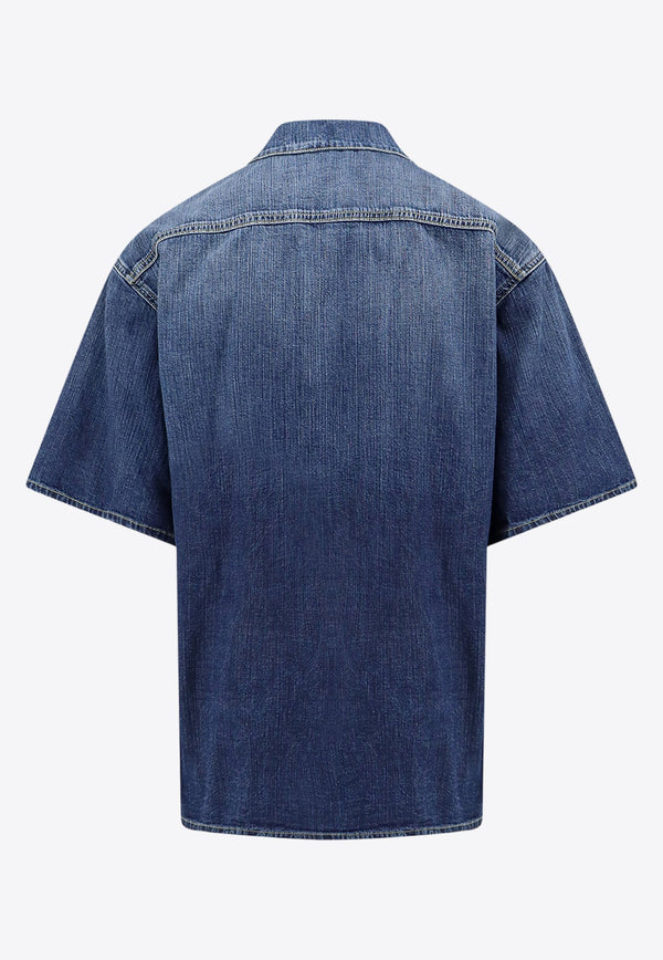 Logo Embroidered Denim Shirt