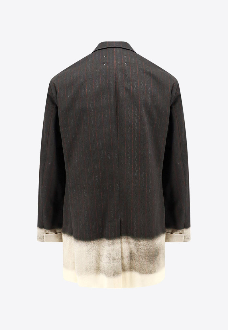 Pendleton Single-Breasted Striped Blazer