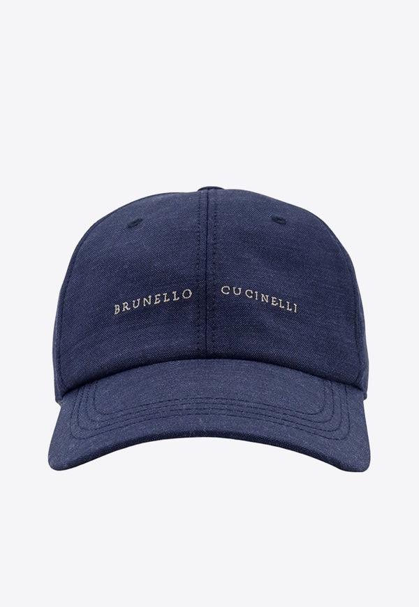 Logo Embroidered Wool Baseball Cap