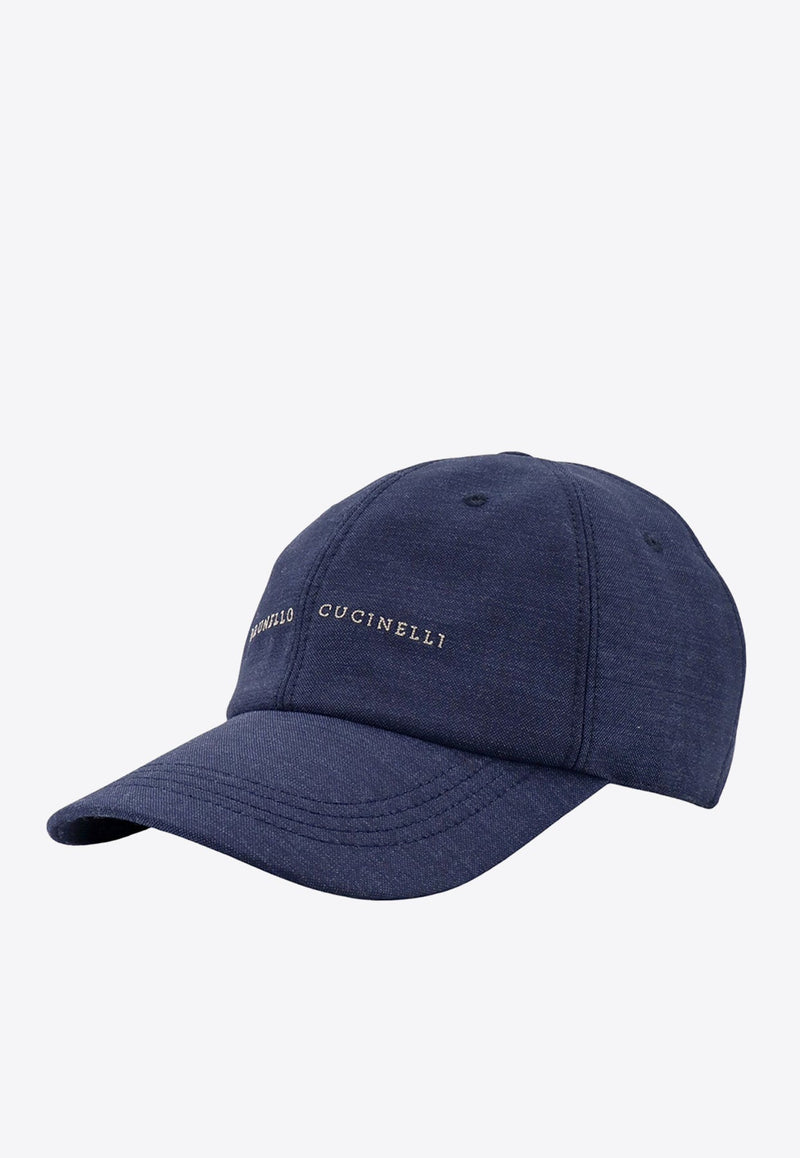 Logo Embroidered Wool Baseball Cap