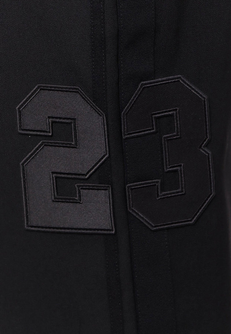 23 and White Logo Patch Pants