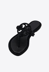 Miller Crystal Embellished Knotted Thong Sandals