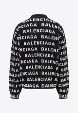 All-Over Logo Intarsia Knit Sweater