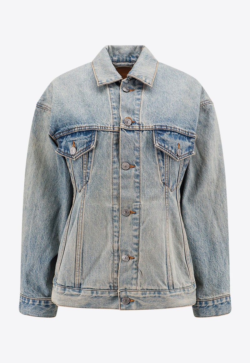 Hourglass-Shaped Denim Jacket