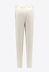 Ribbed Viscose-Blend Pants