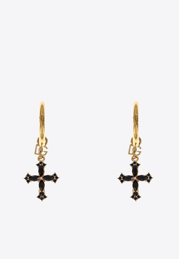 Cross Pendant Drop Earrings