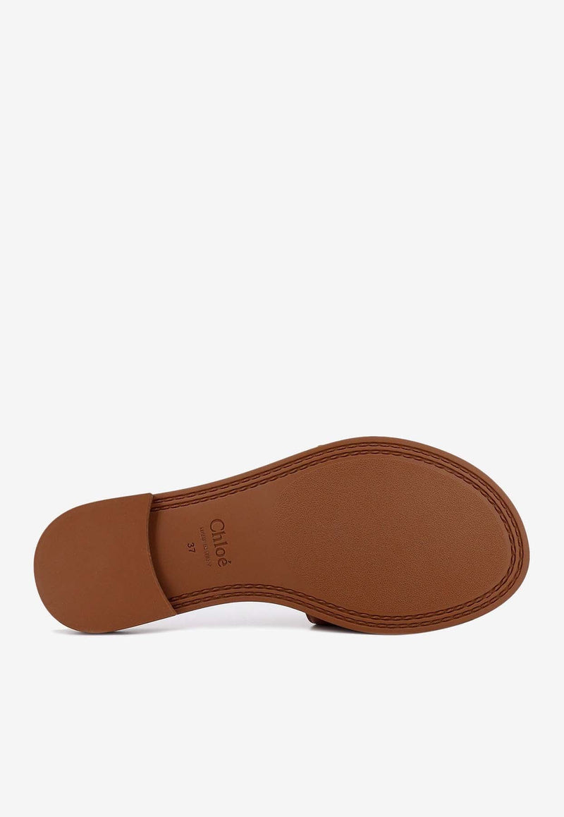 Marcie Calf Leather Flat Sandals