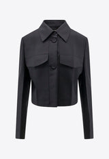 Deconstructed Tailored Cropped Blazer