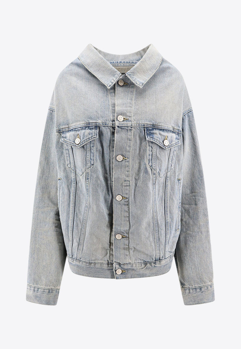 Off-Shoulder Denim Jacket