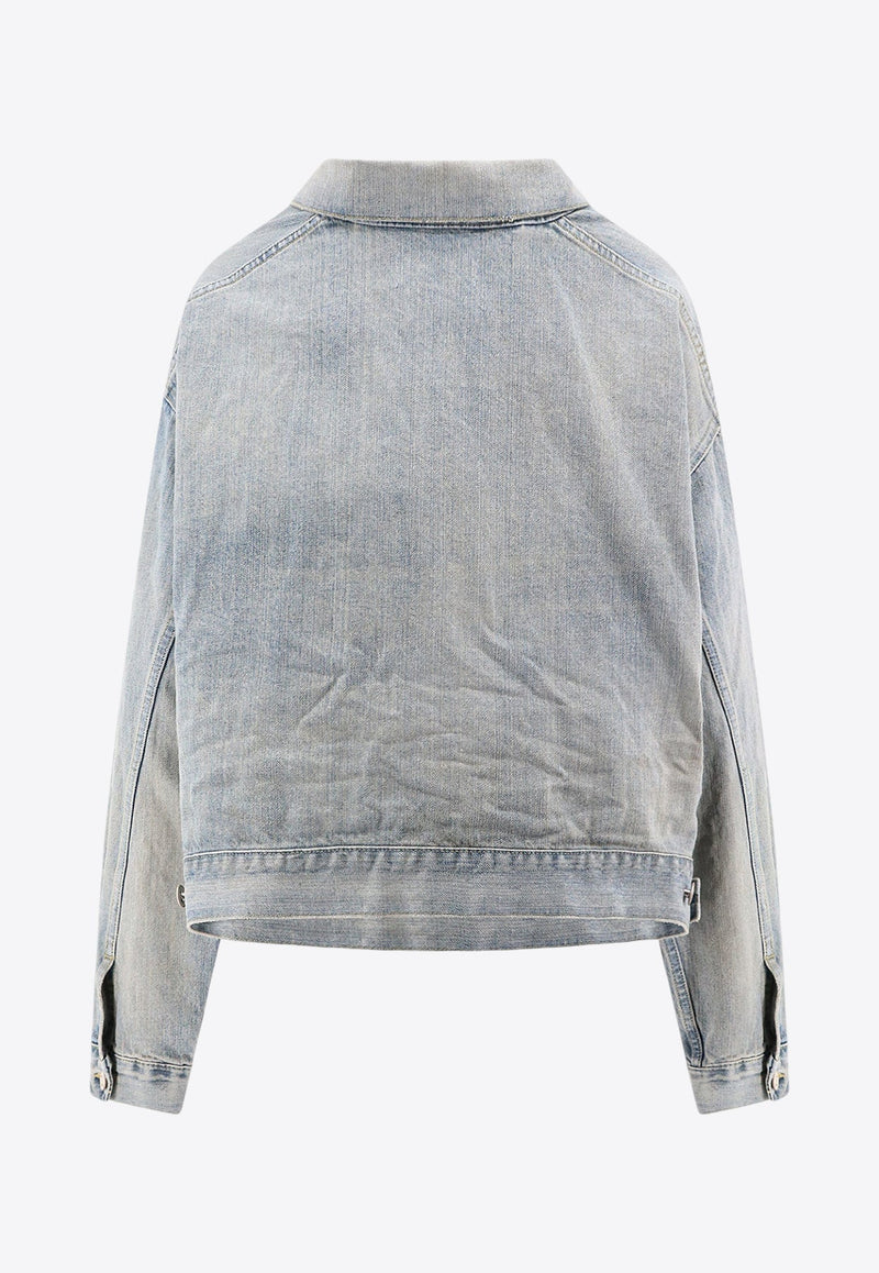 Off-Shoulder Denim Jacket