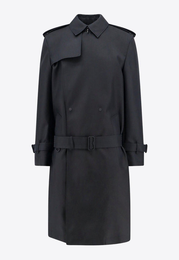 Silk-Blend Belted Trench Coat