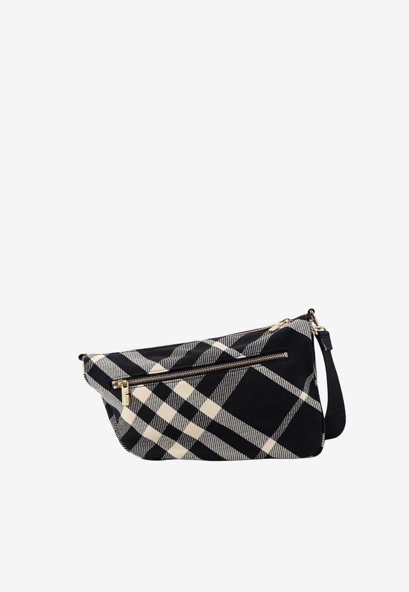 Shield Checked Crossbody Bag