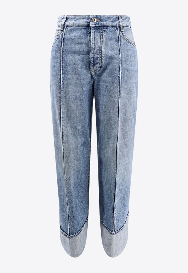 Straight-Leg Cropped Jeans