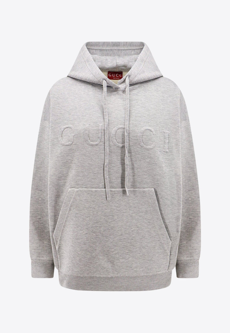 Logo-Embossed Hooded Sweatshirt