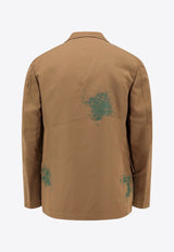 Paint Splatted Single-Breasted Blazer