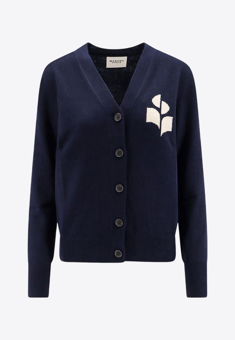 Karin Logo Intarsia Knitted Cardigan