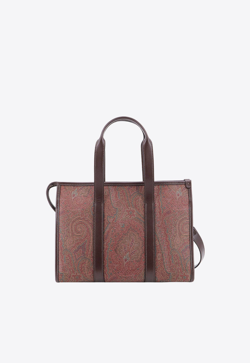 Medium Paisley Jacquard Top Handle Bag