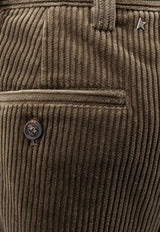 Straight-Leg Corduroy Pants