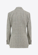 Prince of Wales Double-Breasted Wool Blazer