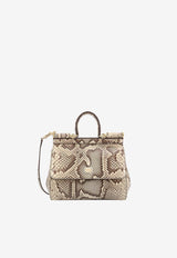 Medium Sicily Python Skin Handbag