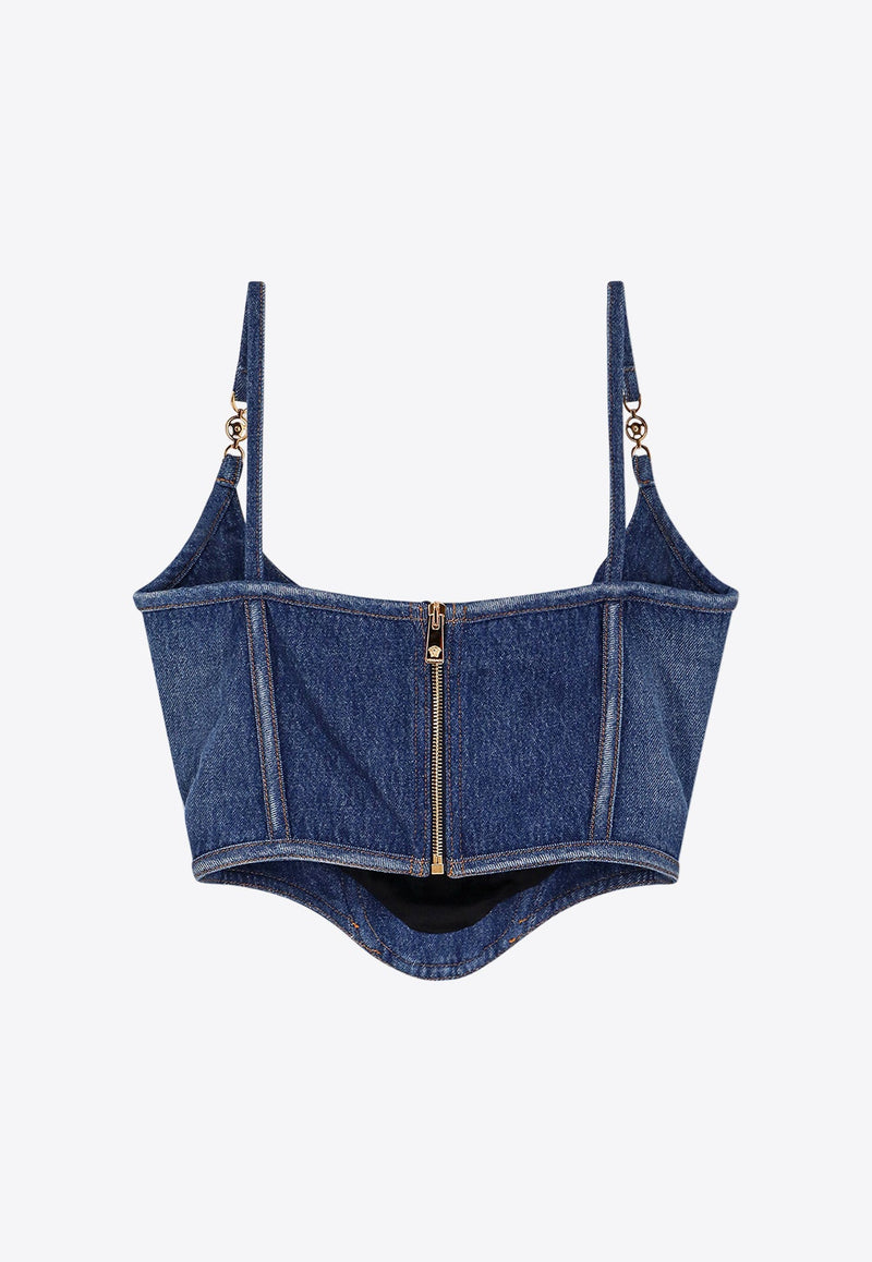 Medusa '95 Denim Corset Top