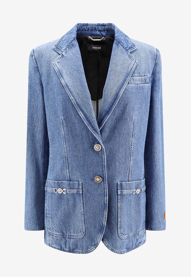 Single-Breasted Denim Blazer