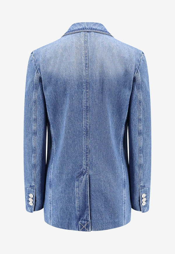 Single-Breasted Denim Blazer