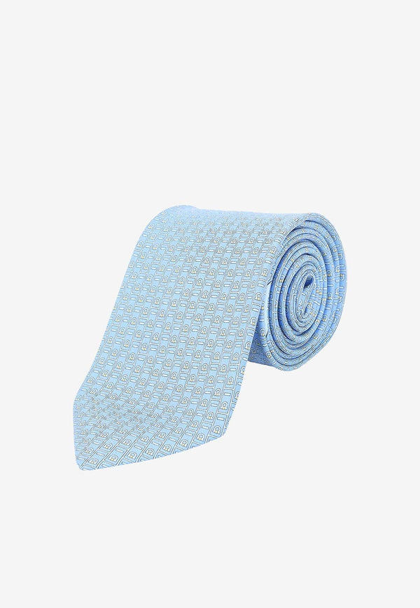 Woven Print Silk Tie