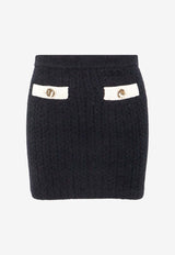 Wool-Blend Knitted Mini Skirt