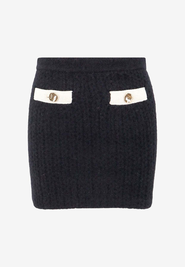 Wool-Blend Knitted Mini Skirt