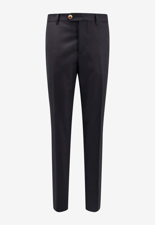 Straight-Leg Tailored Wool Pants