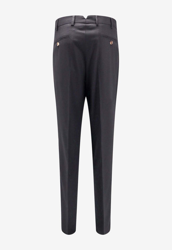 Straight-Leg Tailored Wool Pants