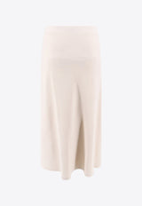 Flare Viscose Midi Skirt