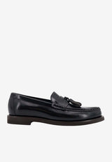 Leather Penny Loafers with Monili Tassels