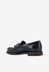 Leather Penny Loafers with Monili Tassels