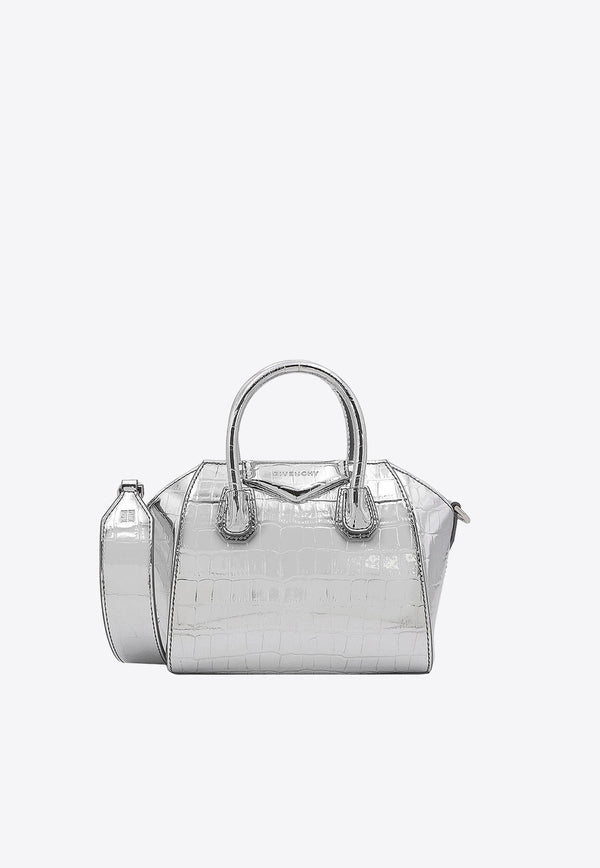 Antigona Toy Top Handle Bag in Croc-Embossed Leather