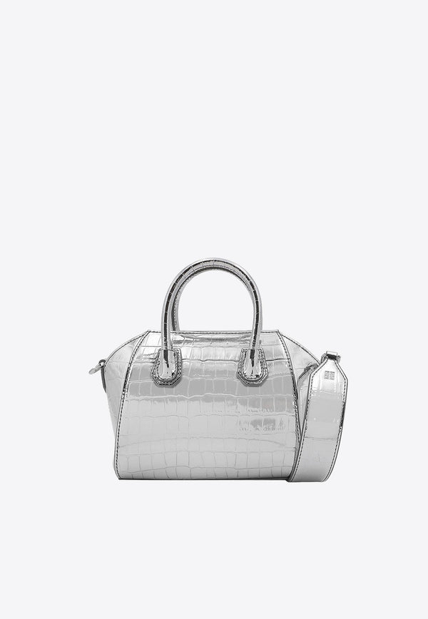 Antigona Toy Top Handle Bag in Croc-Embossed Leather