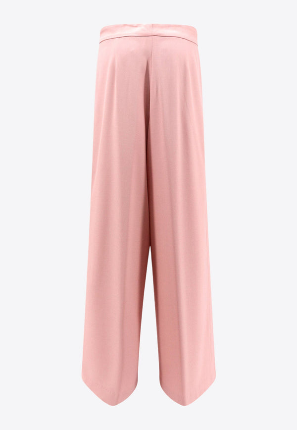 Pleat-Front Wide Leg Pants