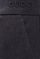 Tailored Wool Flared Pants