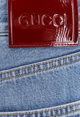 Logo Patch Straight-Leg Jeans