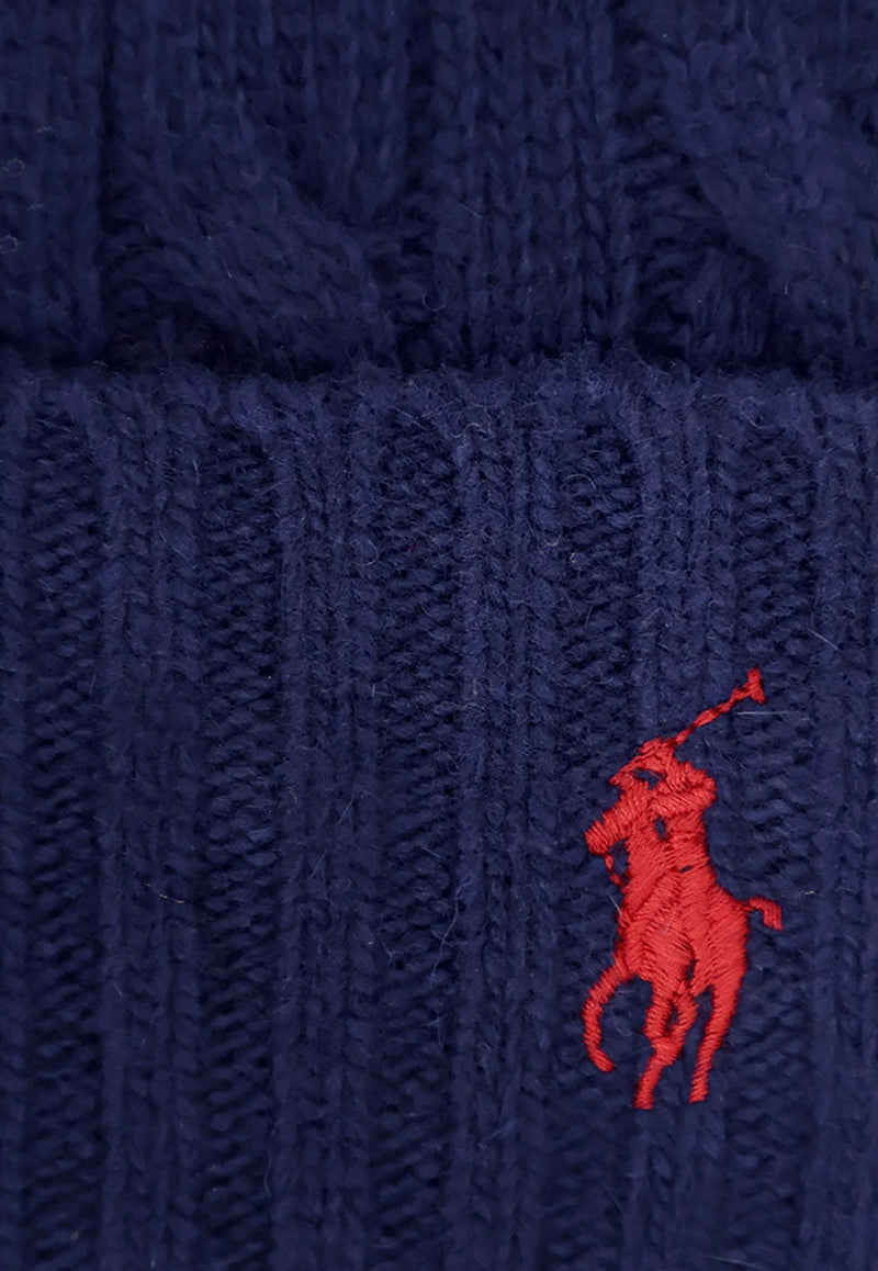 Logo Embroidered Wool-Blend Beanie